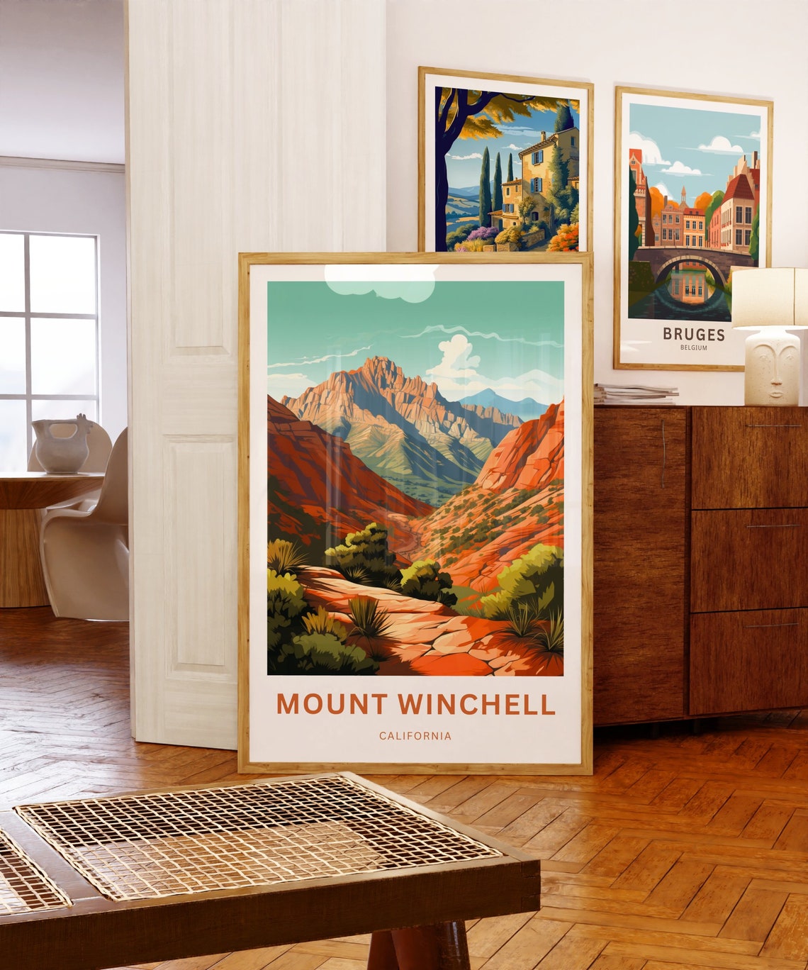 Mount Winchell California Red Rock Desert Canyon Travel Poster - Image 5