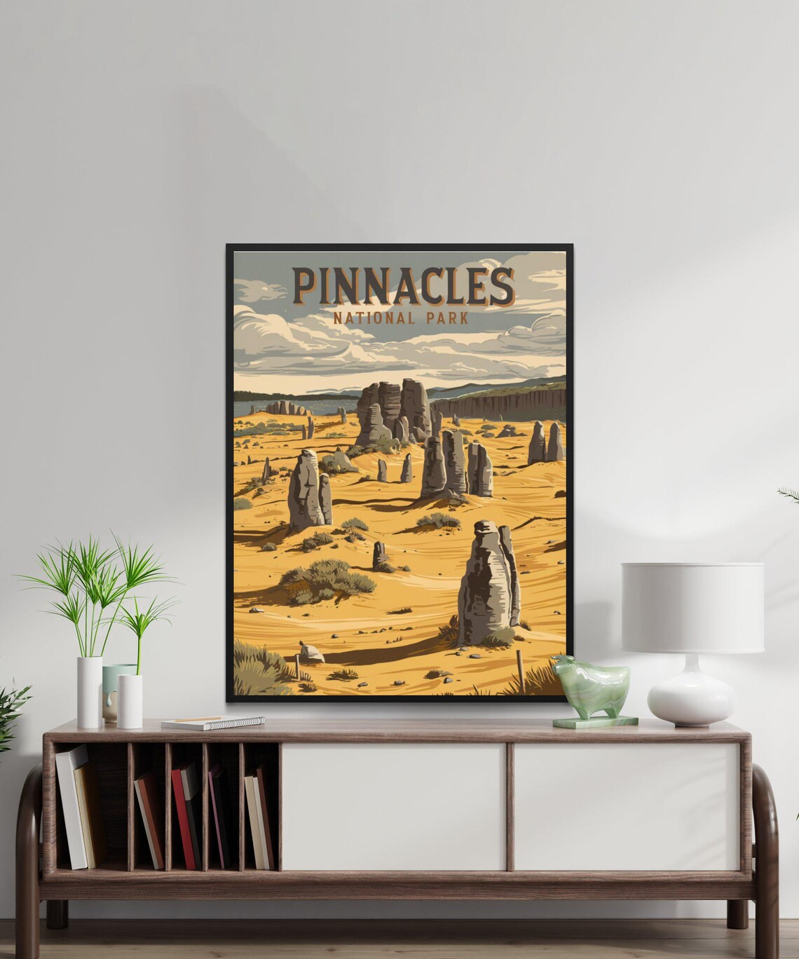Pinnacles National Park Golden Desert Rock Spires Vintage Poster - Image 2