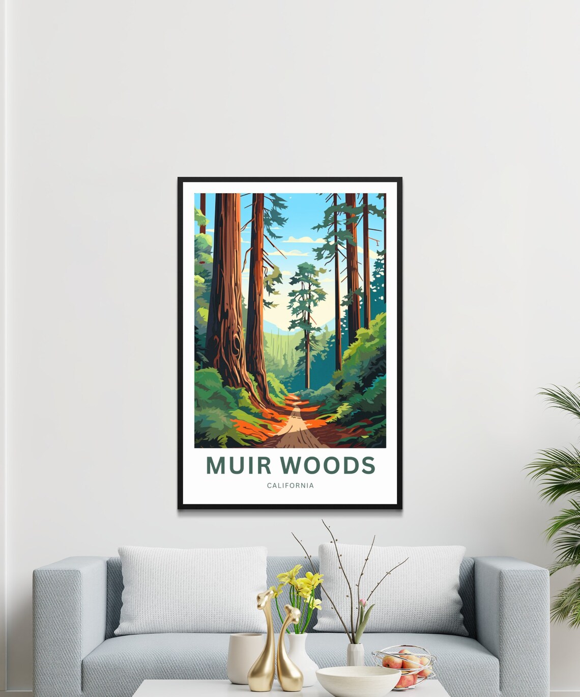 Muir Woods Travel Poster, California Wall Art - Image 3