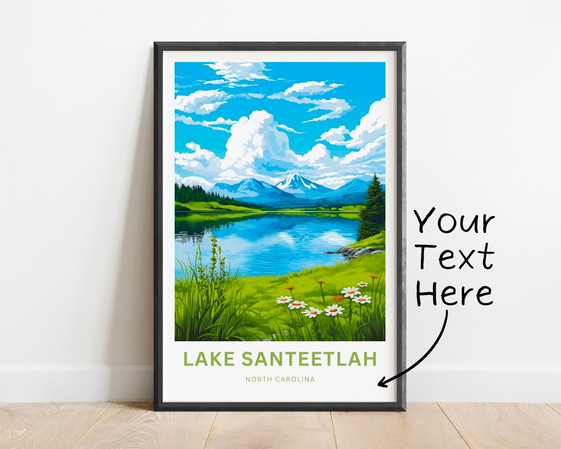 Lake Santeetlah North Carolina Lakeside Meadow Wildflowers Poster