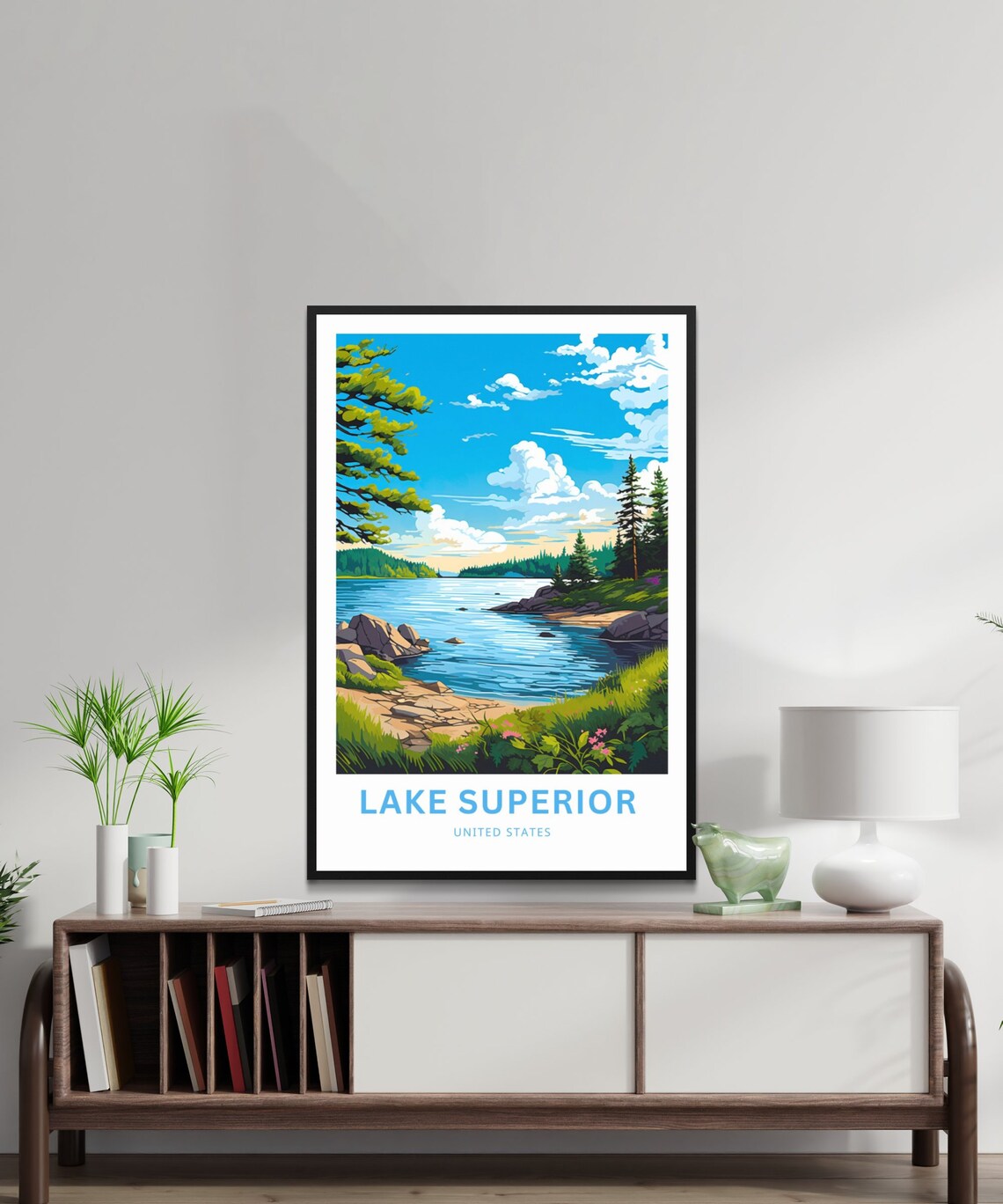 Lake Superior Travel Poster, United States Wall Art - Image 2