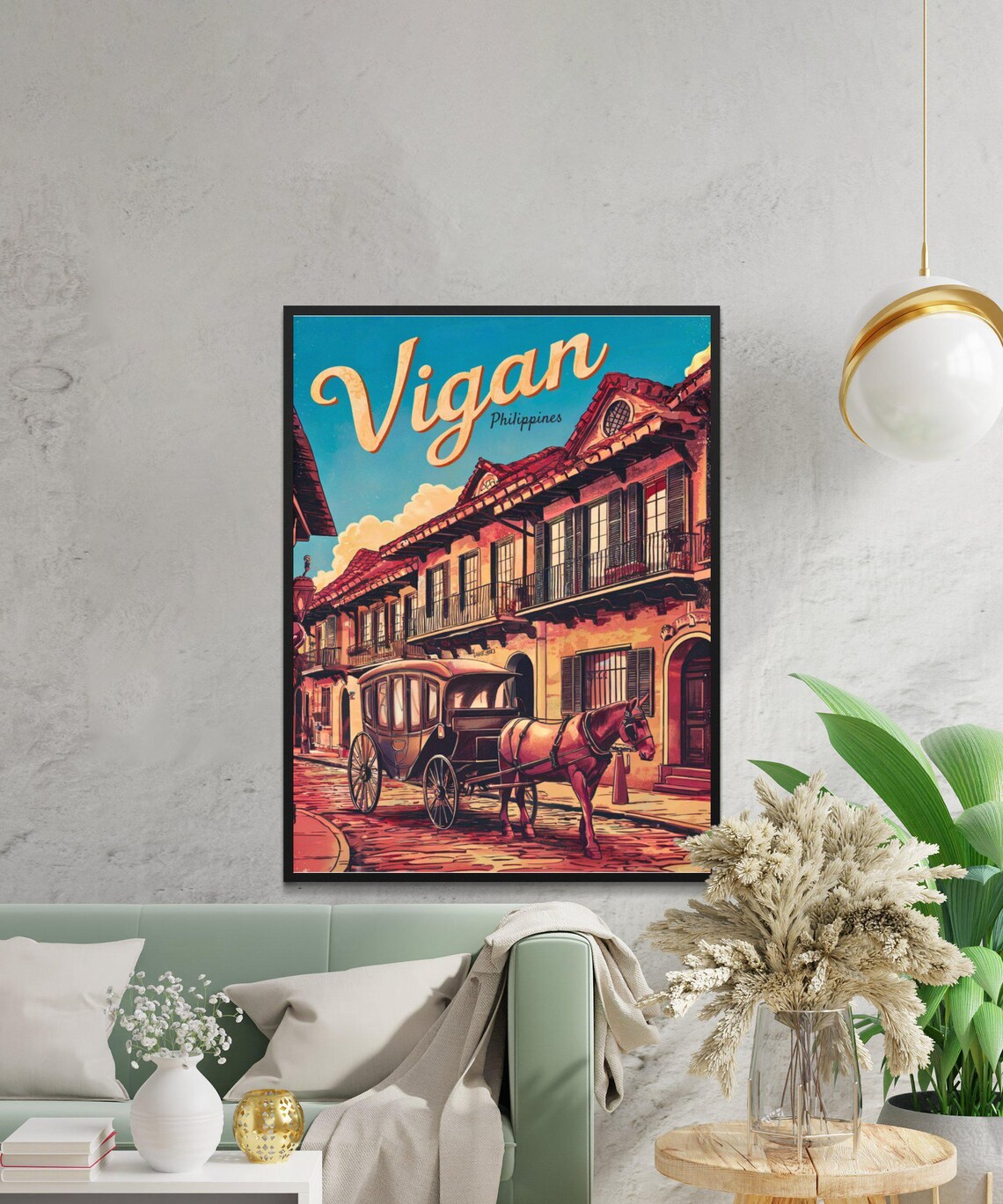 Vigan Philippines Horse Drawn Carriage Colonial Street Travel Poster - Image 4