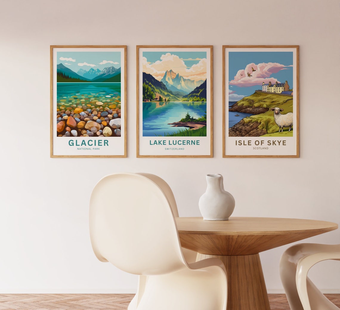 Lake Lucerne Switzerland Alpine Lake Mountain Reflection Poster - Image 3