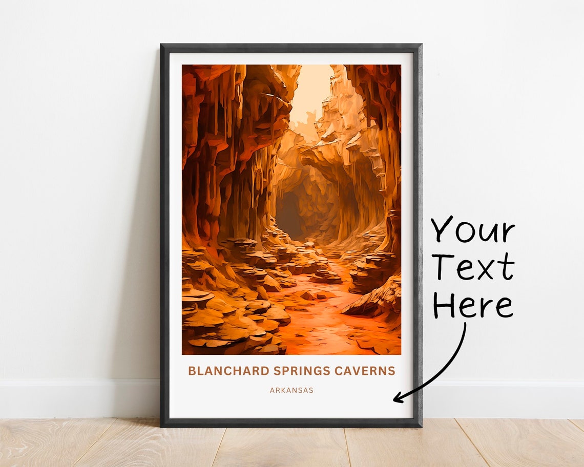 Personalized Blanchard Springs Caverns Arkansas Cave Interior Poster