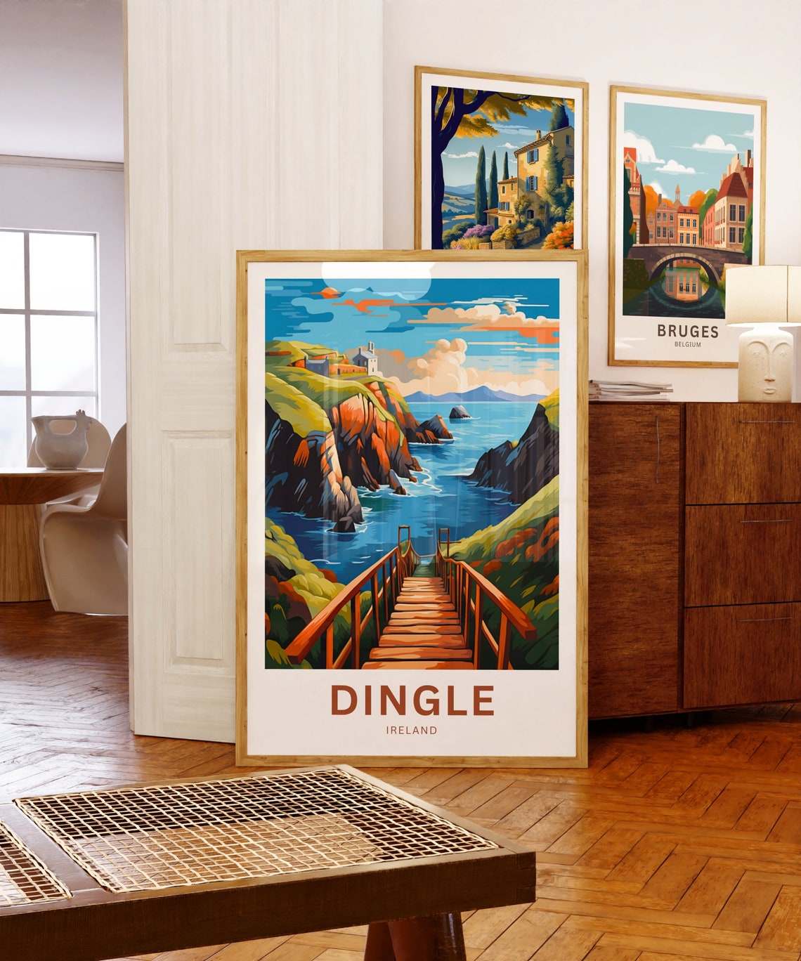 Dingle Ireland Coastal Cliffs Boardwalk Personalized Travel Poster - Image 5