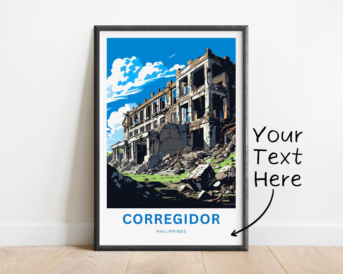 Corregidor Philippines Historic Ruins Landmark Personalized Art Poster