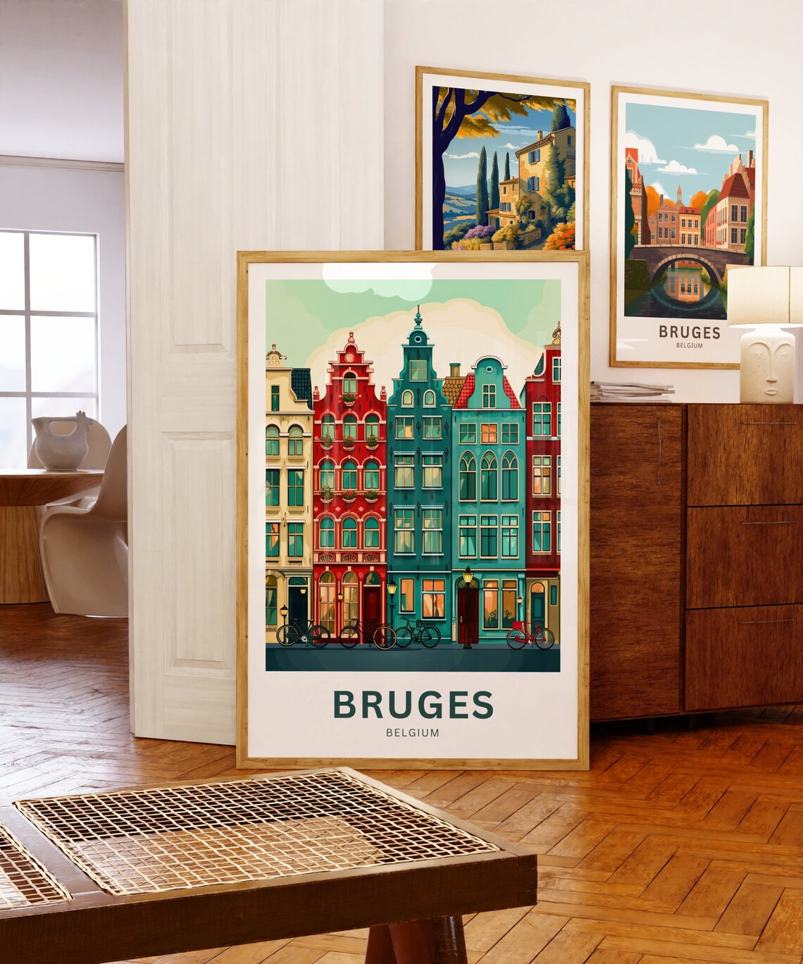 Bruges Travel Print Belgium Gift Poster Print - Image 5