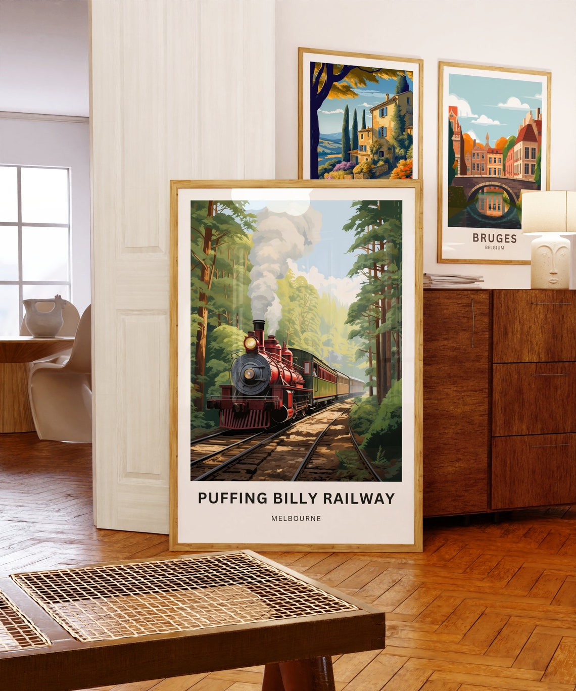Personalized Puffing Billy Railway Steam Train Custom Text Poster - Image 5