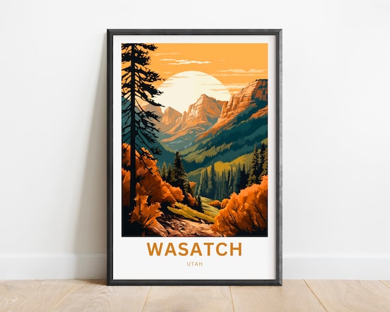 Wasatch Range, Utah Mountain Landscape Art Print