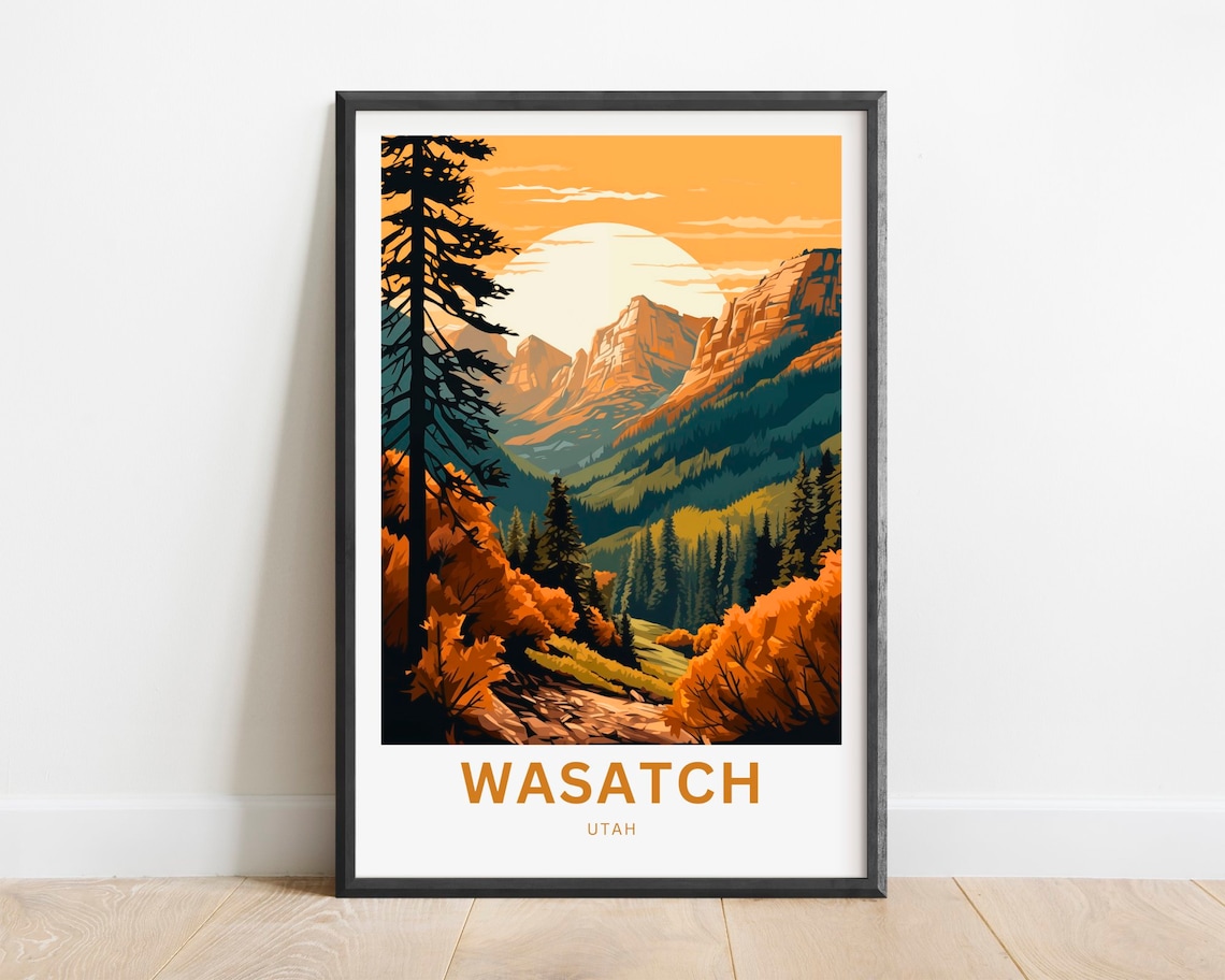 Wasatch Range, Utah Mountain Landscape Art Print