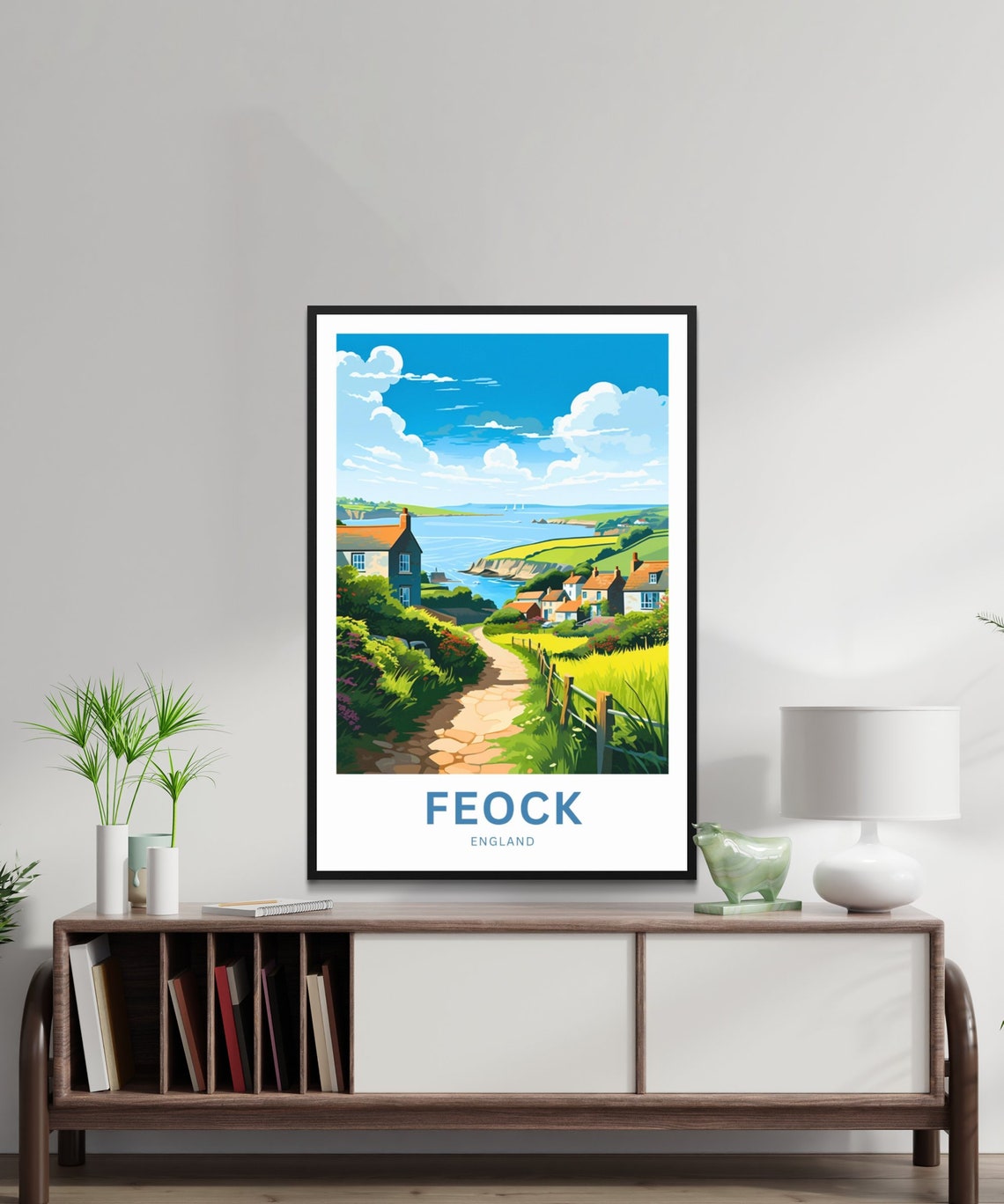 Feock Cornwall England Coastal Village Harbor View Travel Poster - Image 2