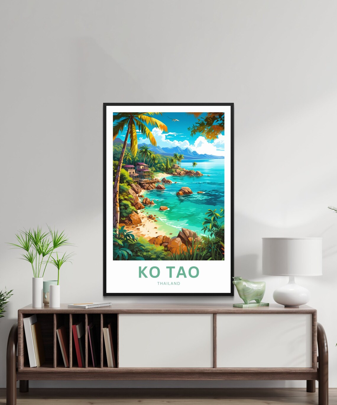 Personalized Ko Tao Thailand Turquoise Cove Custom Travel Poster - Image 2