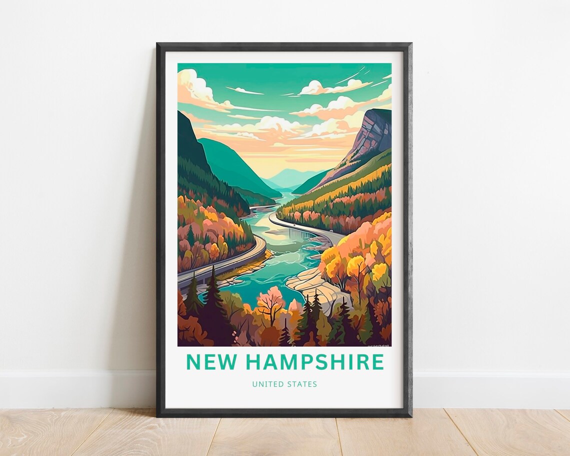New Hampshire Travel Poster, United States Wall Art - Image 4