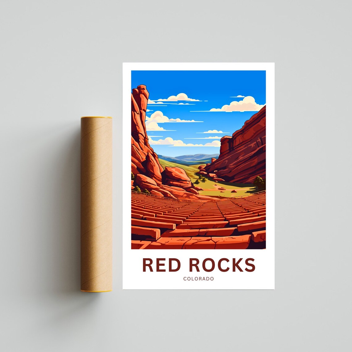 Red Rocks Colorado Amphitheatre Red Sandstone Concert Poster - Image 4