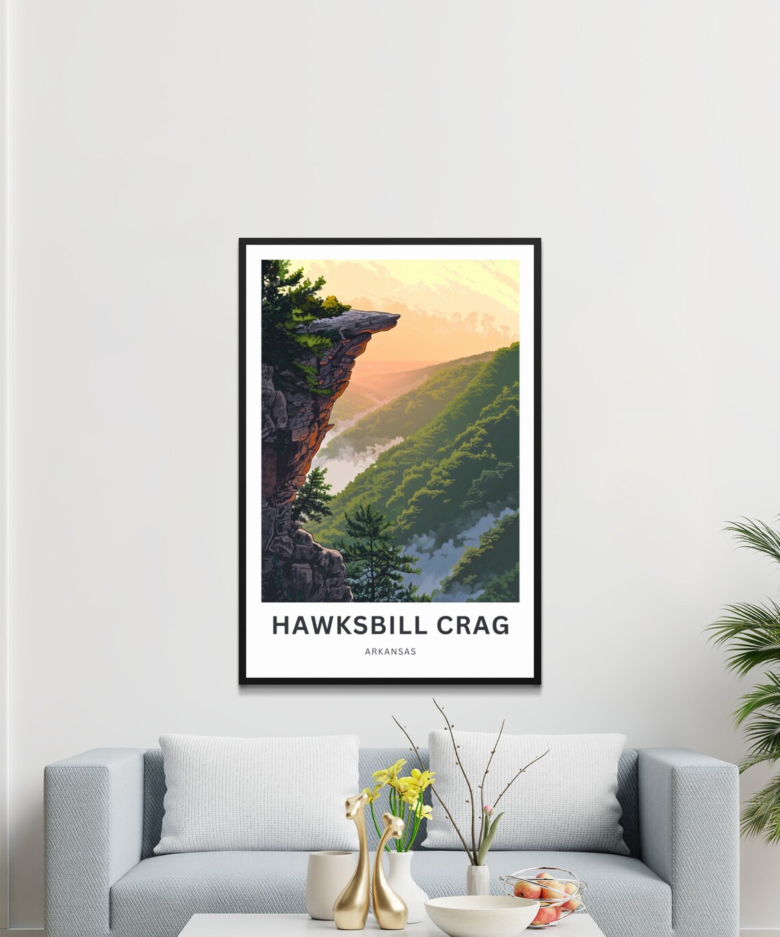 Hawksbill Crag Arkansas Sunrise Rocky Overlook Travel Poster - Image 3