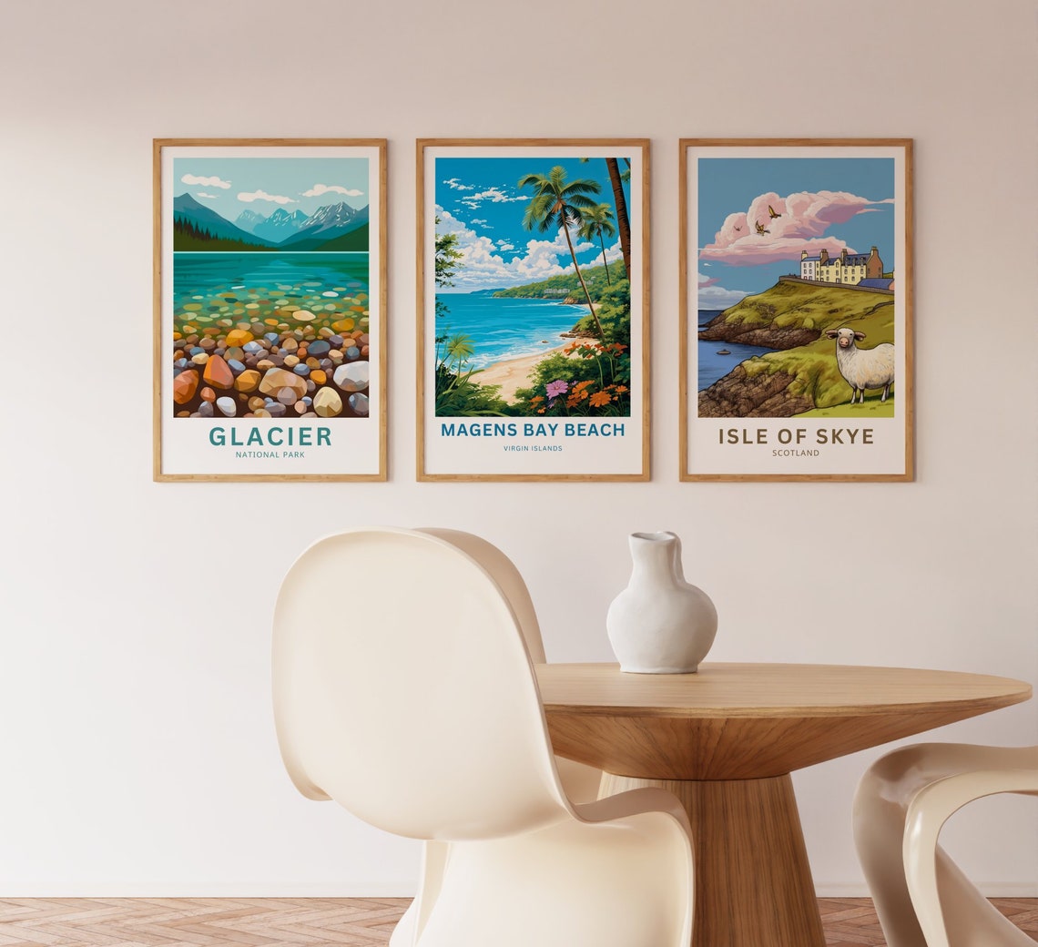 Personalized Magens Bay Beach Tropical Flowers Custom Poster - Image 3