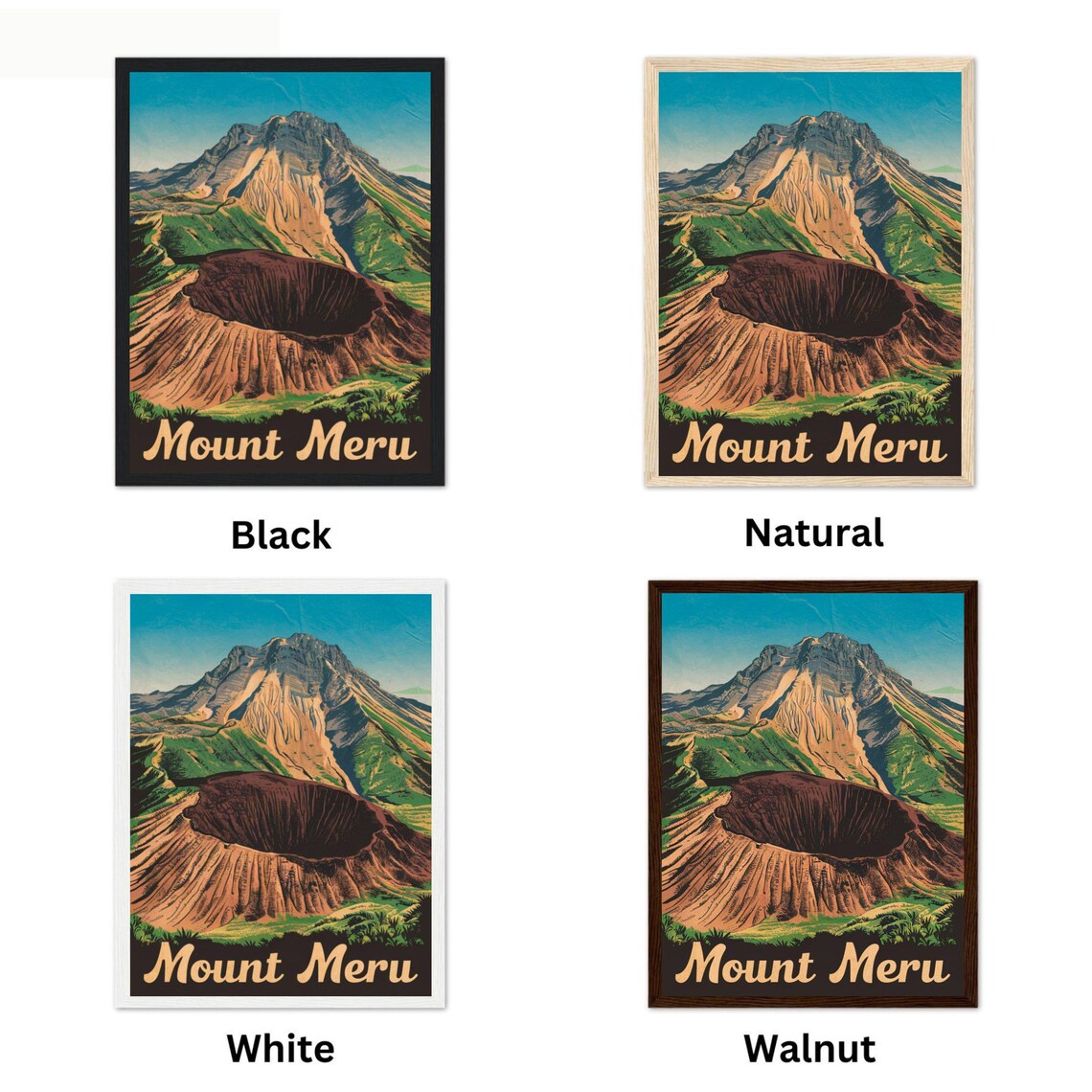 Mount Meru Vintage Travel Poster, Tanzania Art Print - Image 4