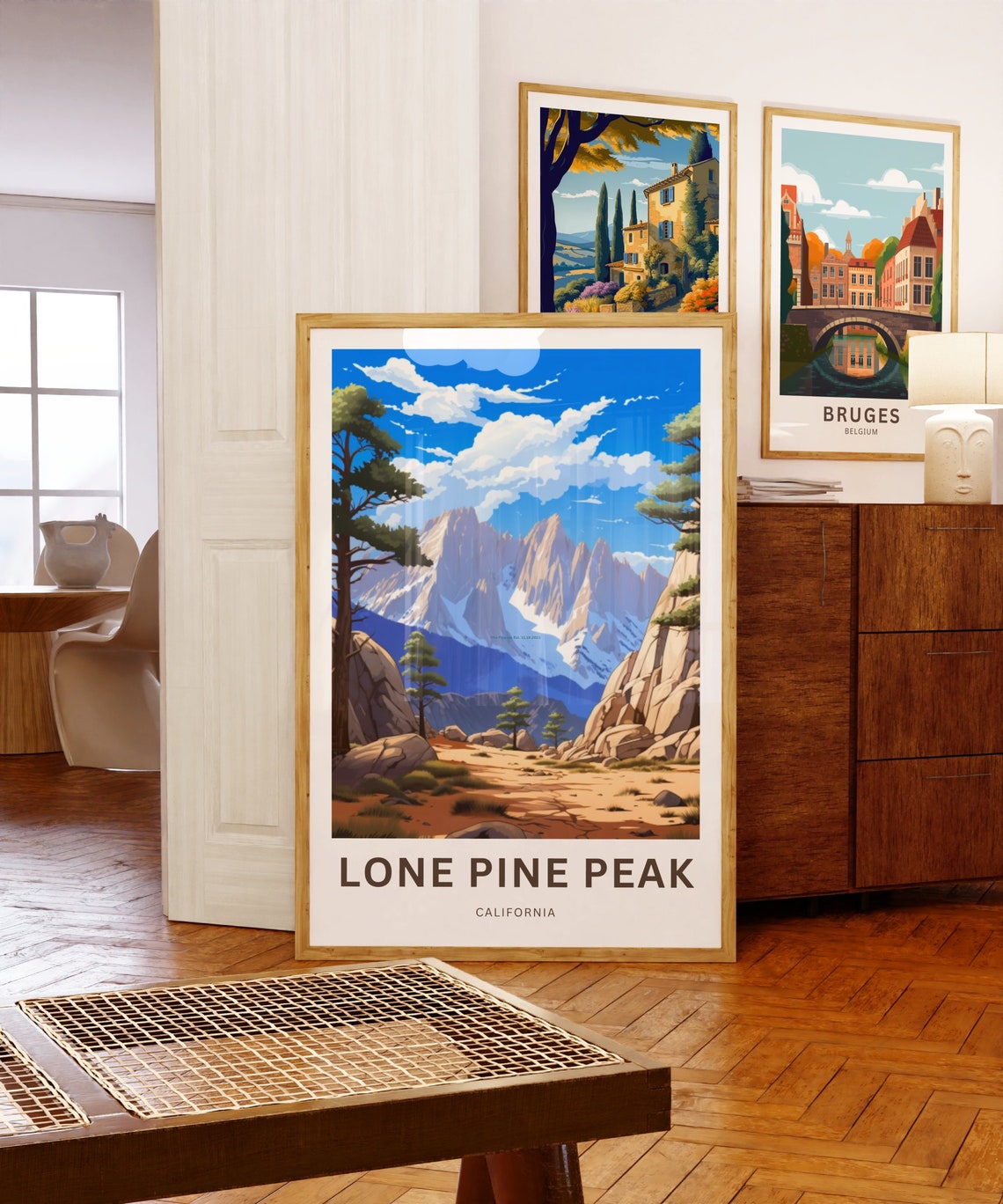 Lone Pine Peak California Granite Peaks Desert Trail Art Poster - Image 5
