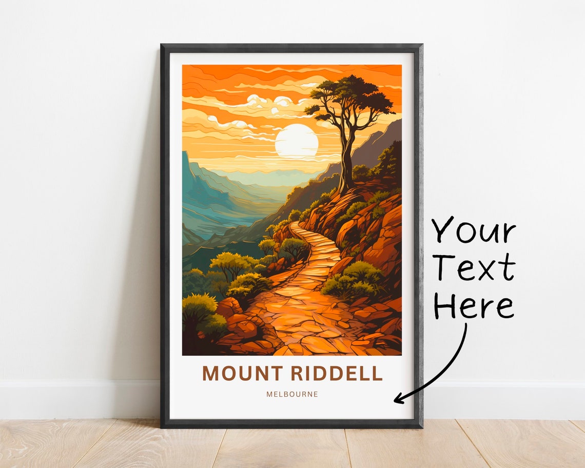 Mount Riddell Melbourne Sunset Mountain Trail Landscape Poster