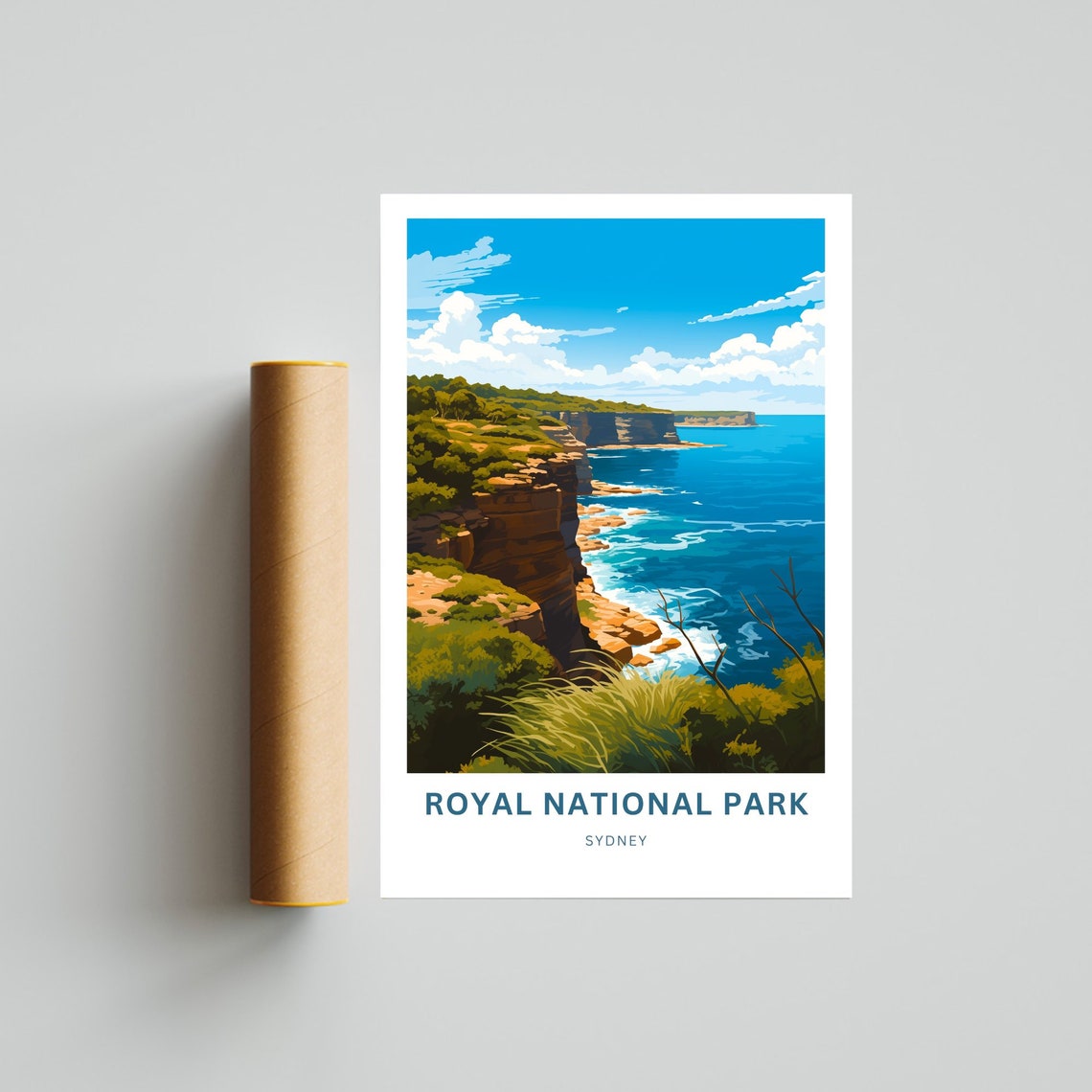 Royal National Park Sydney Ocean Cliffs Custom Travel Poster - Image 4