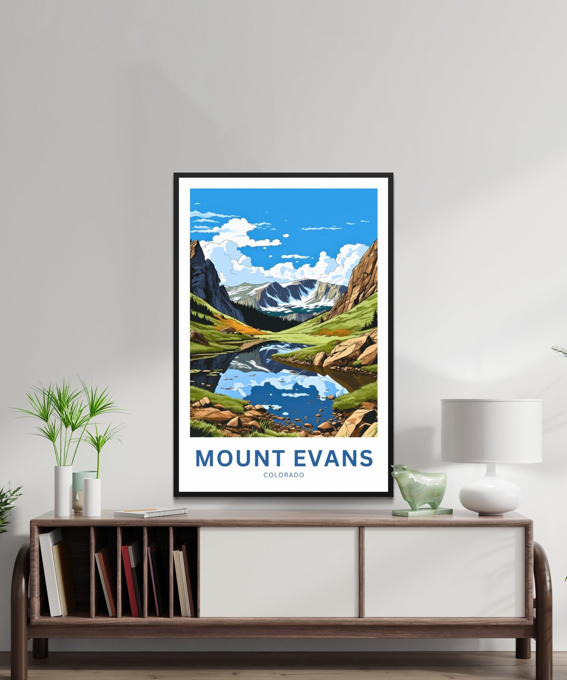 Mount Evans Travel Poster, Colorado Landscape - Image 2