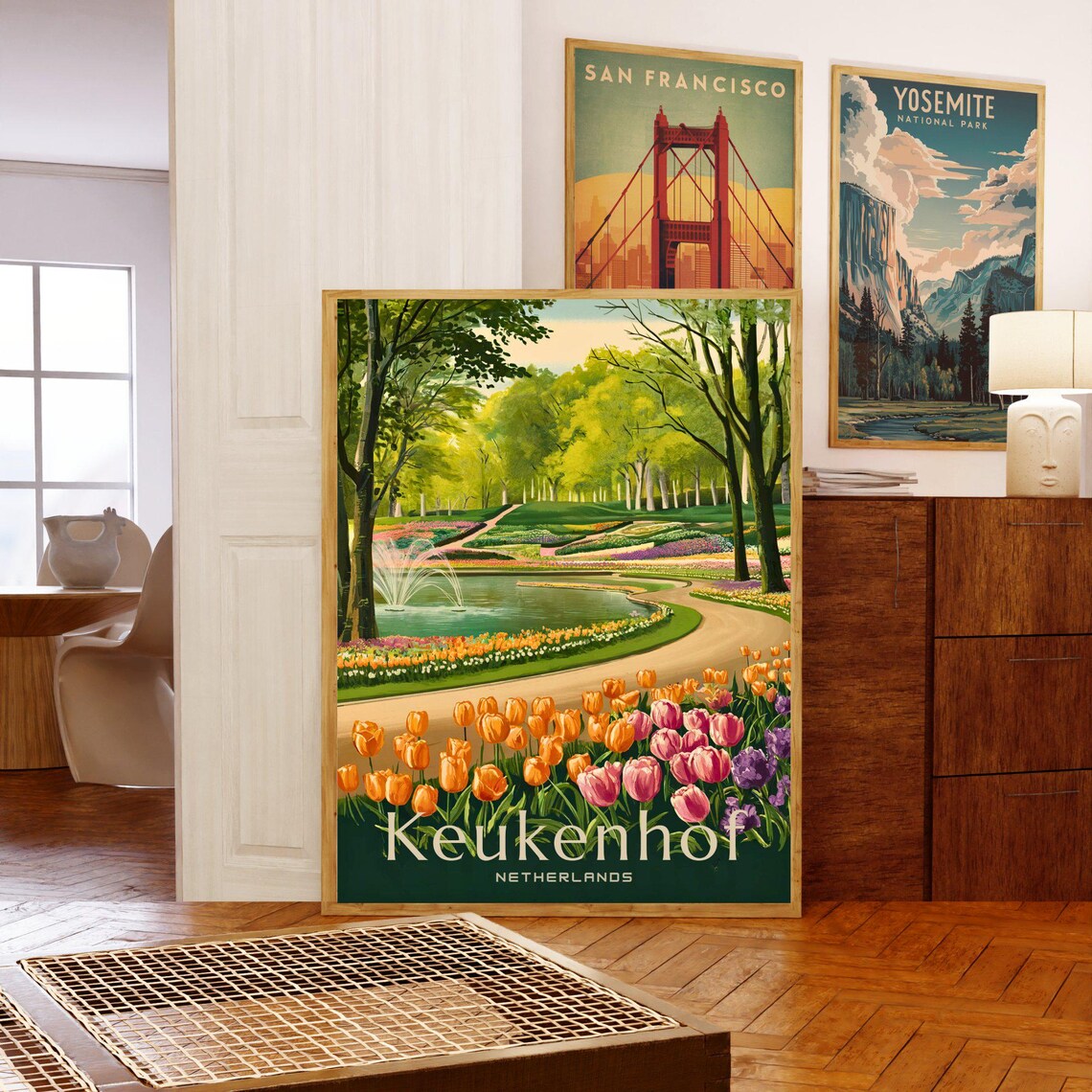 Keukenhof Netherlands Tulip Garden Spring Bloom Vintage Poster - Image 5