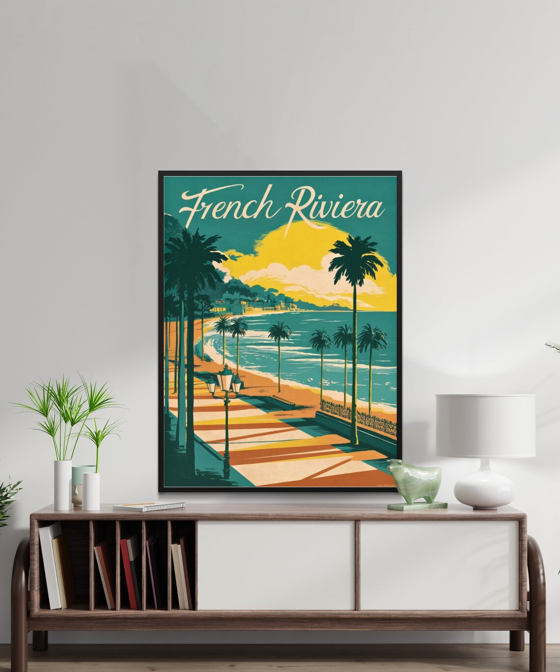 French Riviera Vintage Travel Poster French Riviera Print France Wall Art Framed Present Gift France Present - Image 4