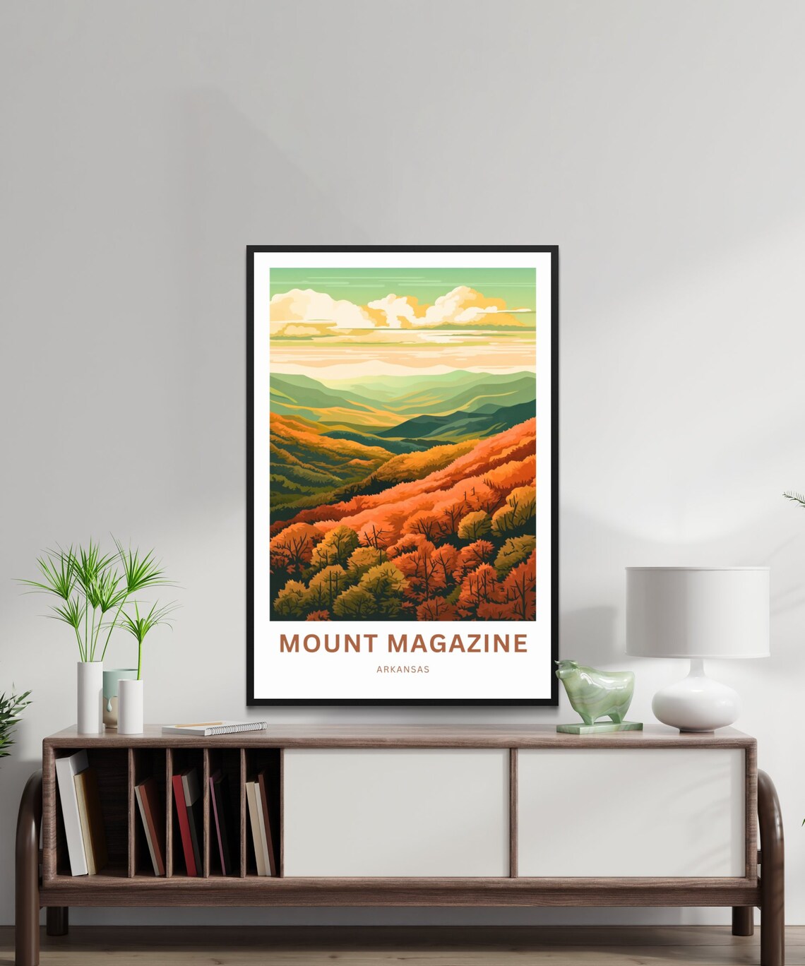 Mount Magazine Arkansas Colorful Autumn Hills Vista Travel Poster - Image 2