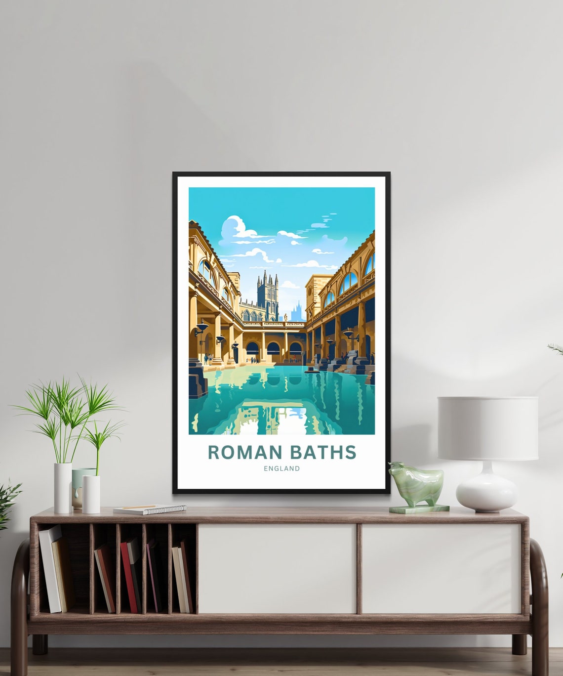 Roman Baths England Great Bath And Abbey Architecture Poster - Image 2