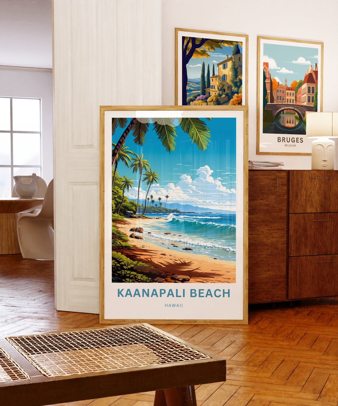 Kaanapali Beach Hawaii Sunny Palm Trees and Turquoise Surf Poster - Image 5