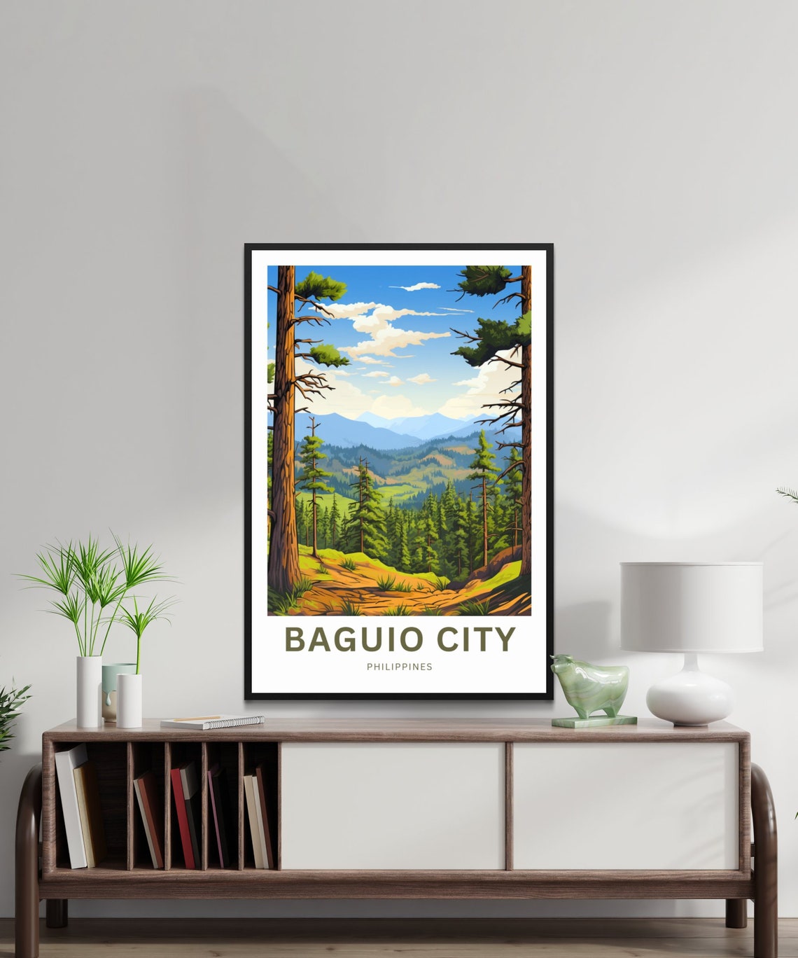 Baguio City Philippines Personalized Pine Mountain Forest Poster - Image 2