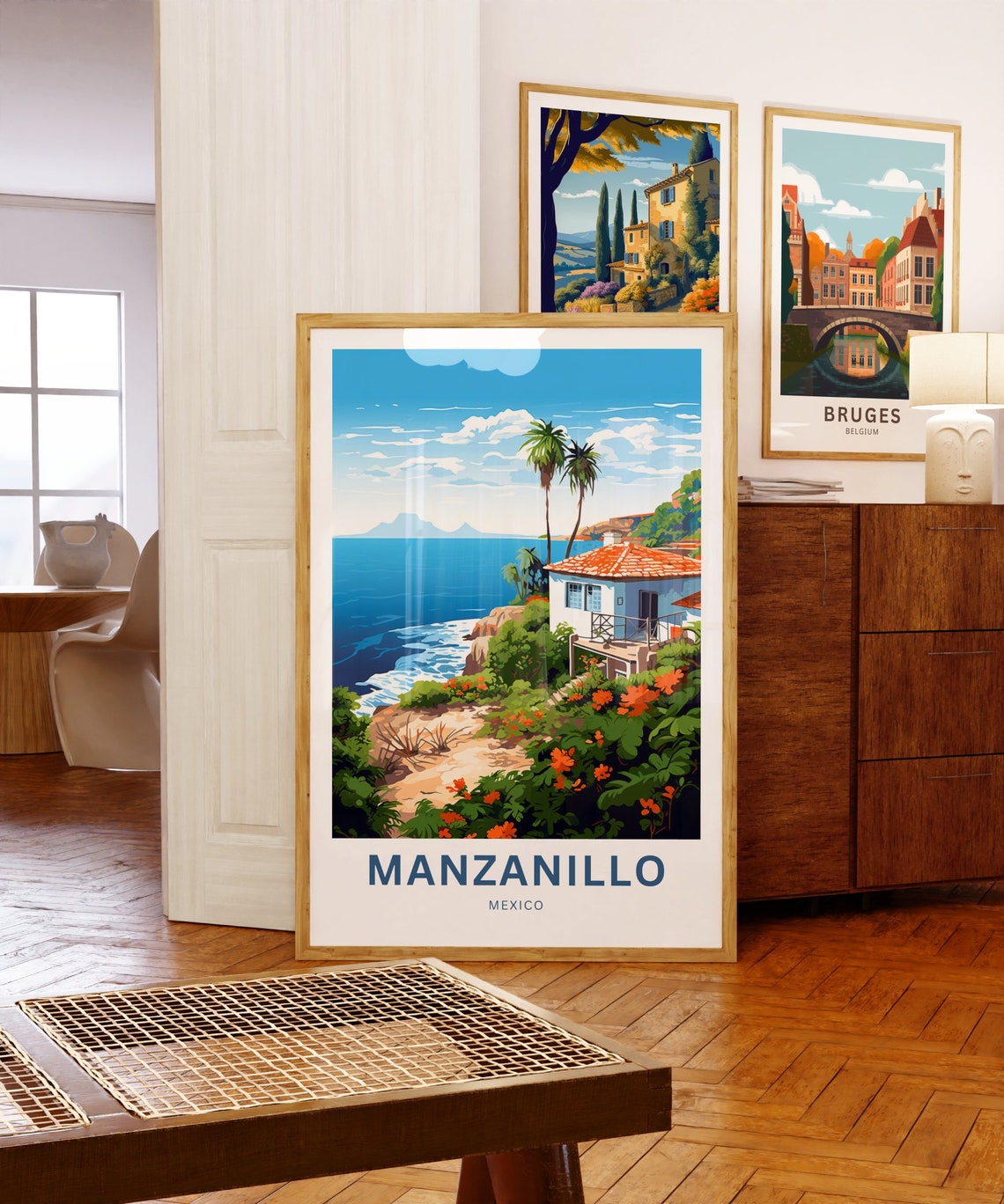 Personalized Manzanillo Travel Print Manzanillo Poster Mexico Wall Art Framed Present Gift Mexico Present - Image 5