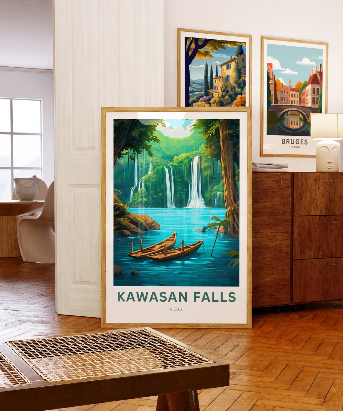 Kawasan Falls Cebu Jungle Waterfalls Turquoise Lagoon Travel Poster - Image 5
