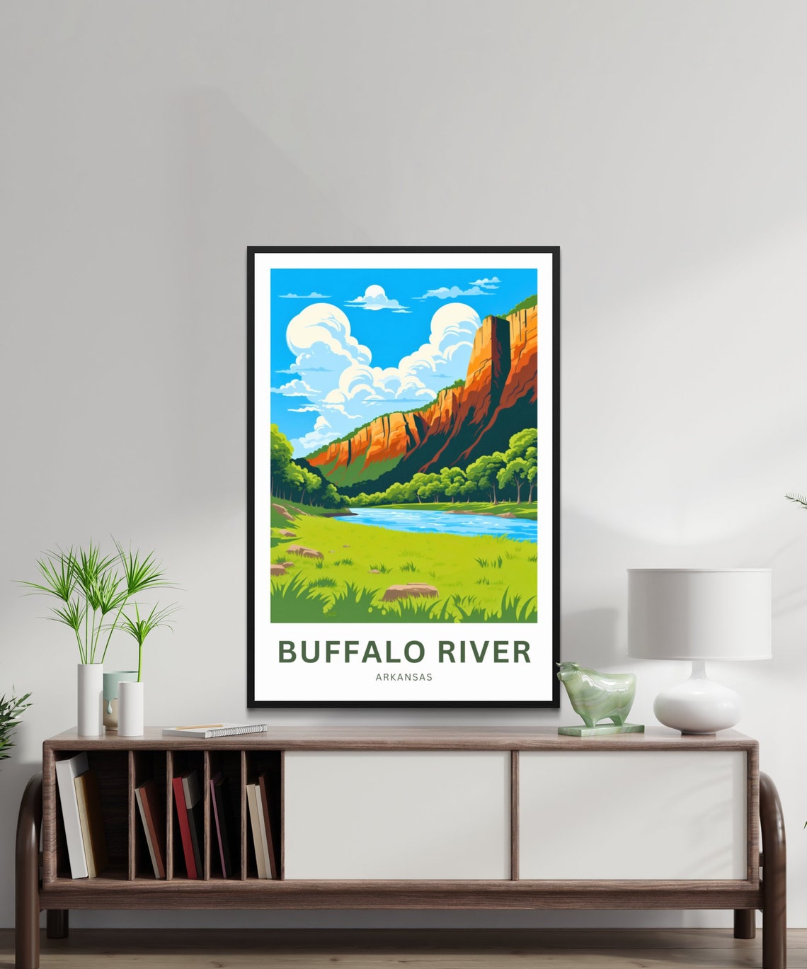 Buffalo River Travel Print Buffalo River Poster Arkansas Wall Art Framed Present Gift Arkansas Present - Image 2