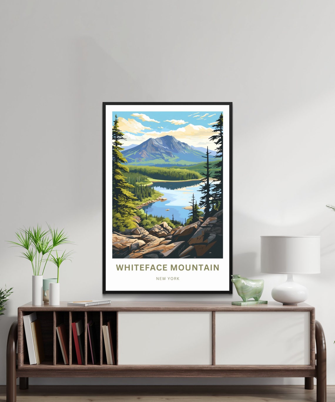 Whiteface Mountain New York Alpine Lake Summit Travel Poster - Image 2