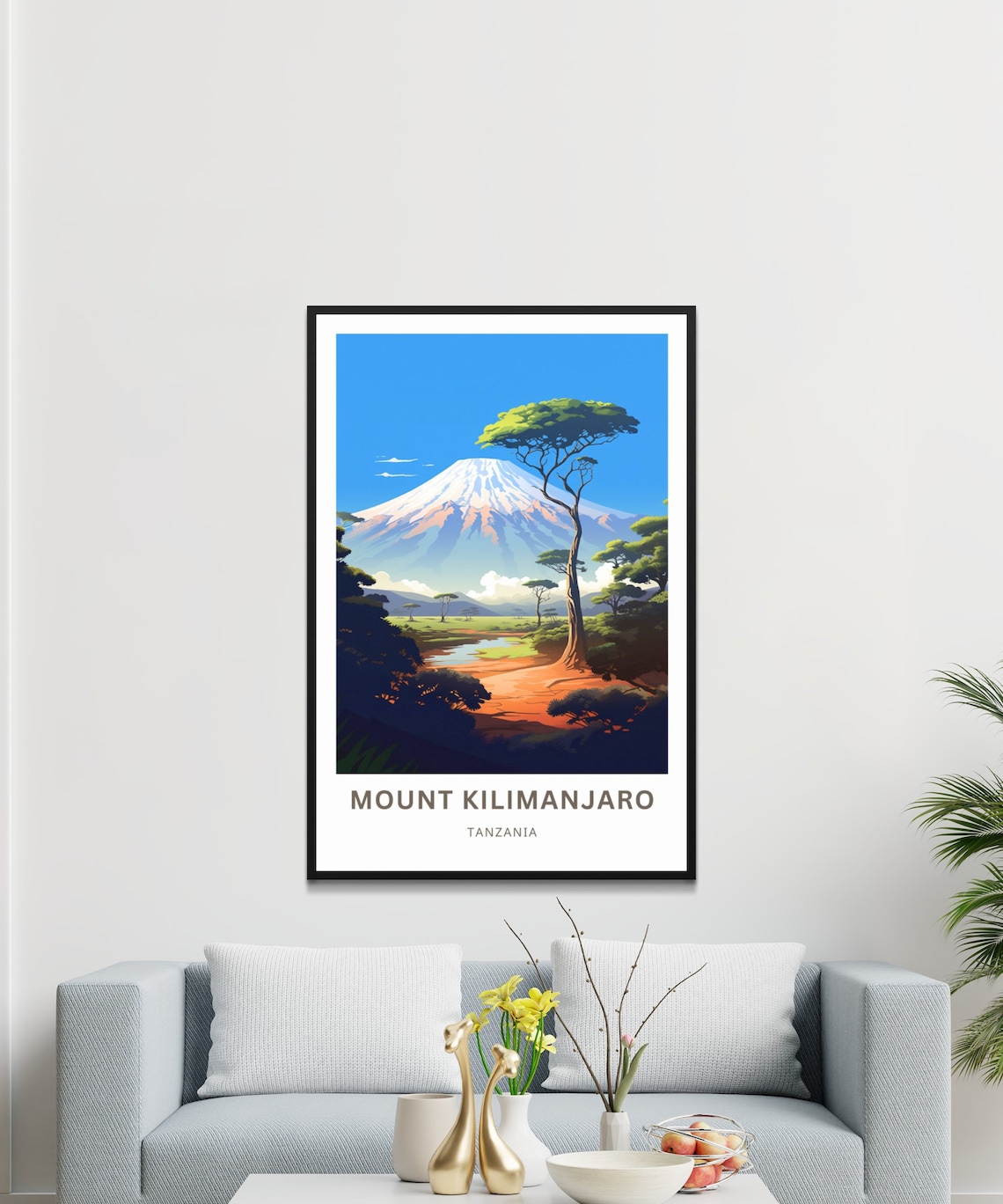 Personalized Mount Kilimanjaro Poster, Tanzania Wall Art - Image 3