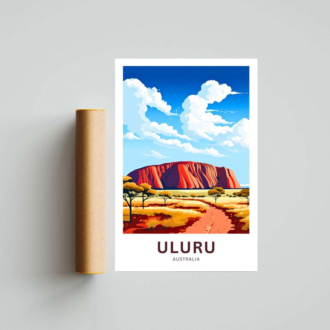 Uluru Australia Giant Red Monolith Desert Sunset Travel Poster - Image 4