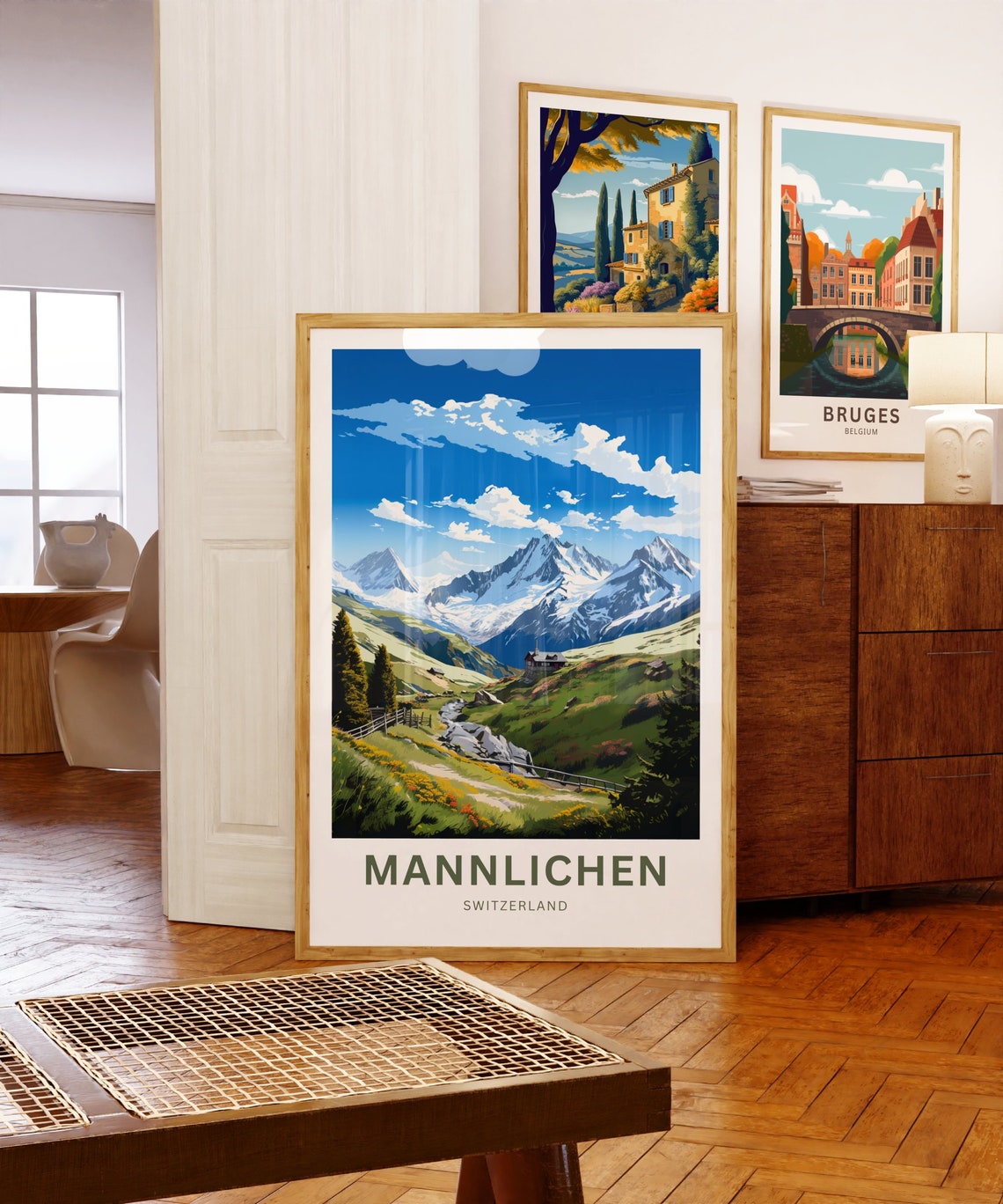 Personalized Mannlichen Switzerland Alpine Peaks Travel Poster - Image 5