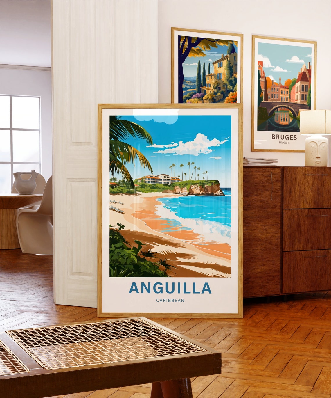 Anguilla Travel Print Anguilla Poster Caribbean Wall Art Framed Present Gift Caribbean Present - Image 5