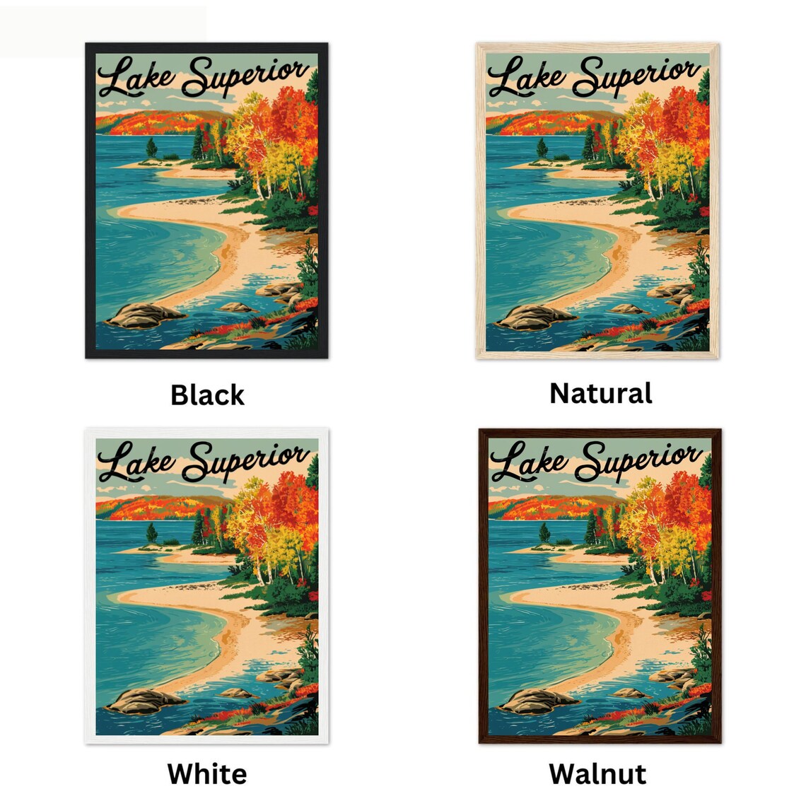 Lake Superior Vintage Travel Poster Art Print - Image 3