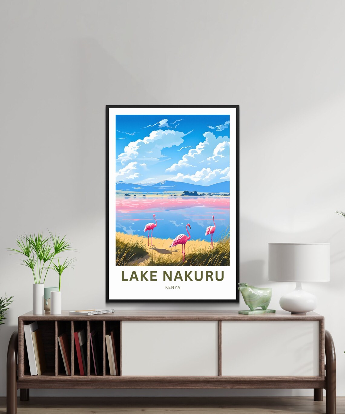 Personalized Lake Nakuru Travel Poster, Kenya - Image 2