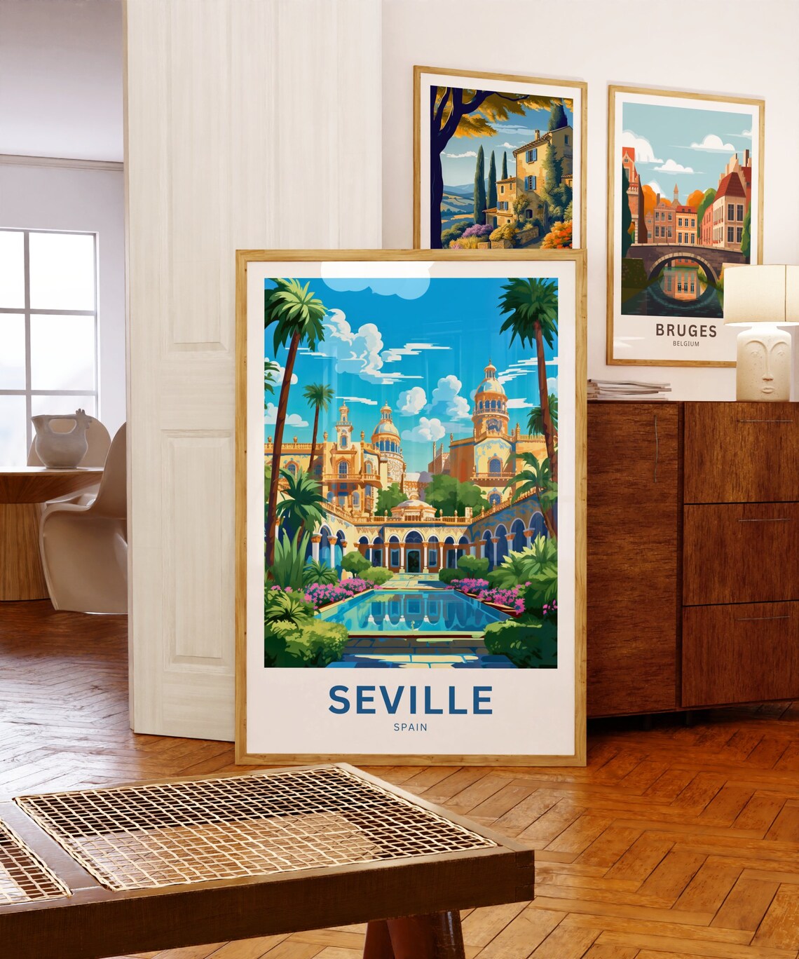 Seville Spain Personalized Andalusian Garden Palace Art Poster - Image 5