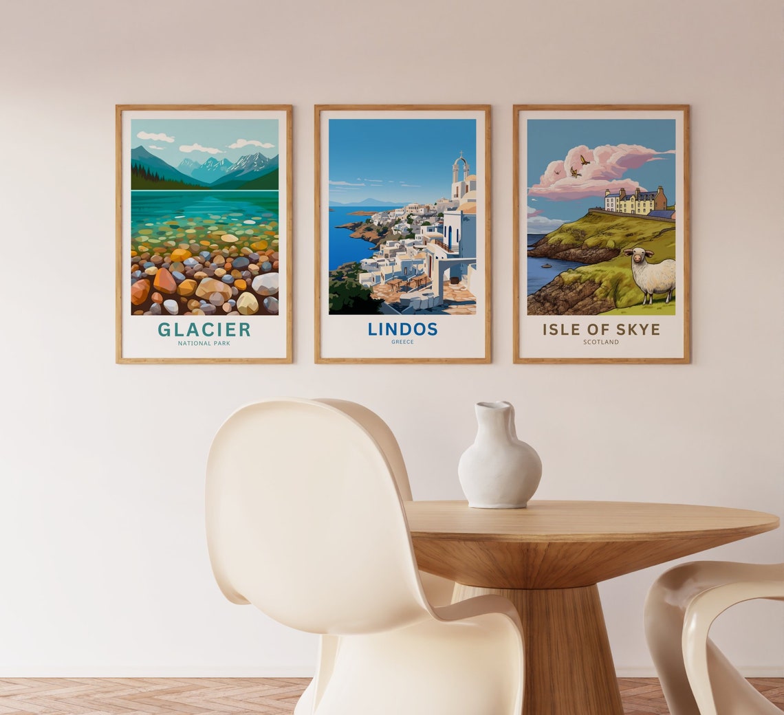 Personalized Lindos Greece Village Coast Custom Travel Poster - Image 5