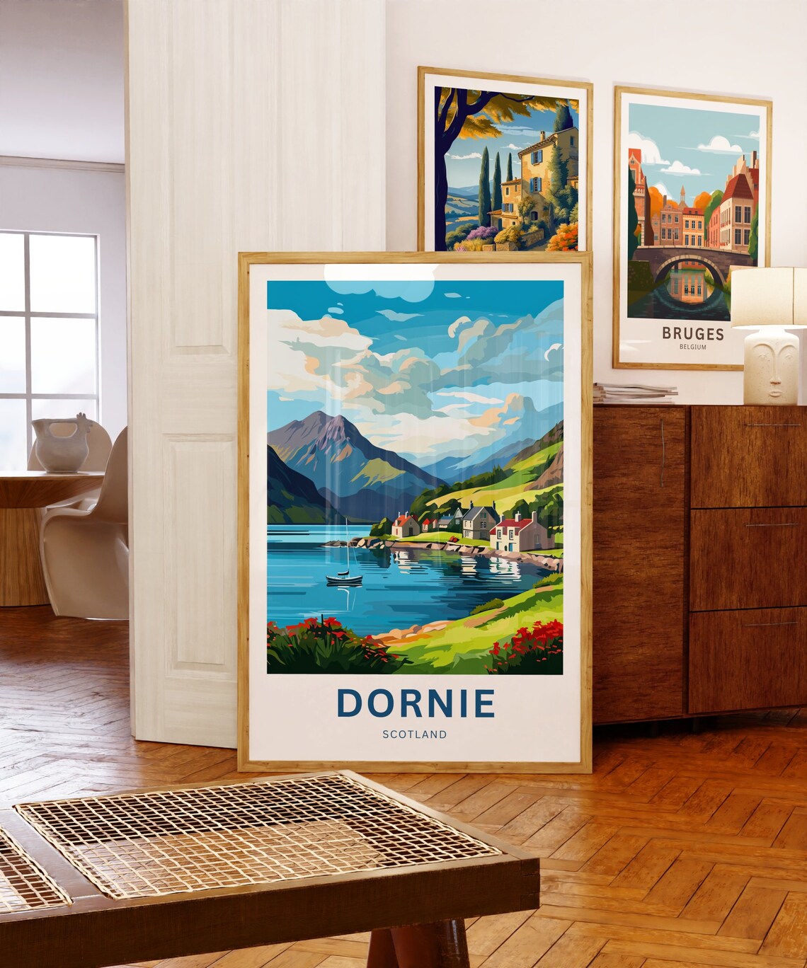 Personalized Dornie Scotland Highland Village by the Loch Poster - Image 5