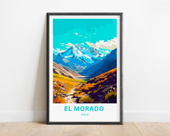 El Morado Travel Print El Morado Poster Chile Wall Art Framed Present Gift Chile Present