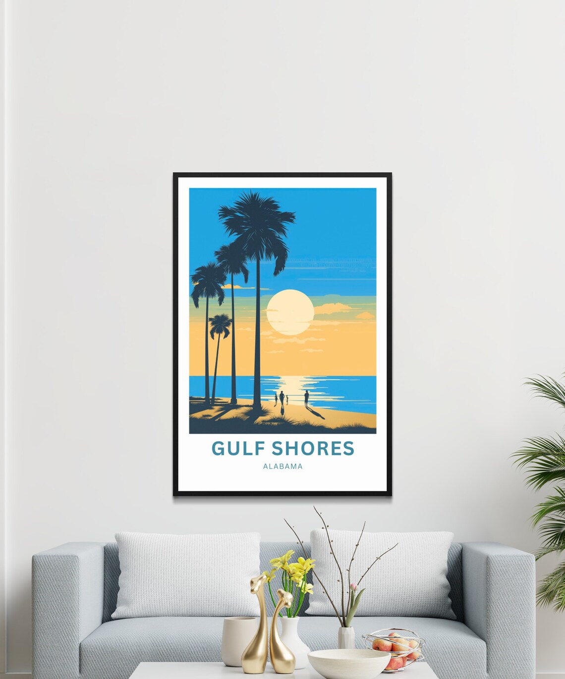 Personalized Gulf Shores Travel Print, Alabama Poster - Image 3