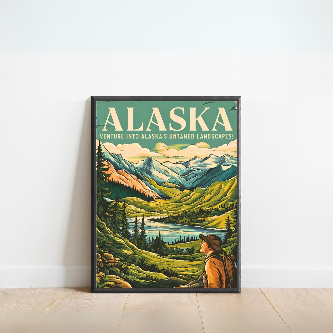 Alaska Vintage Travel Poster, United States Art Print