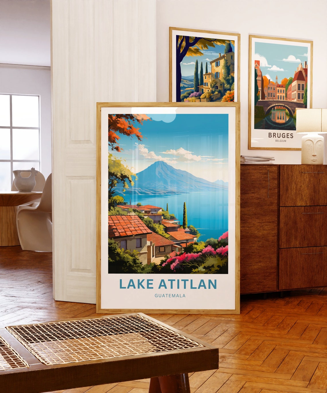 Personalized Lake Atitln Travel Print Lake Atitln Poster Guatemala Wall Art Framed Present Gift Mexico Present - Image 5