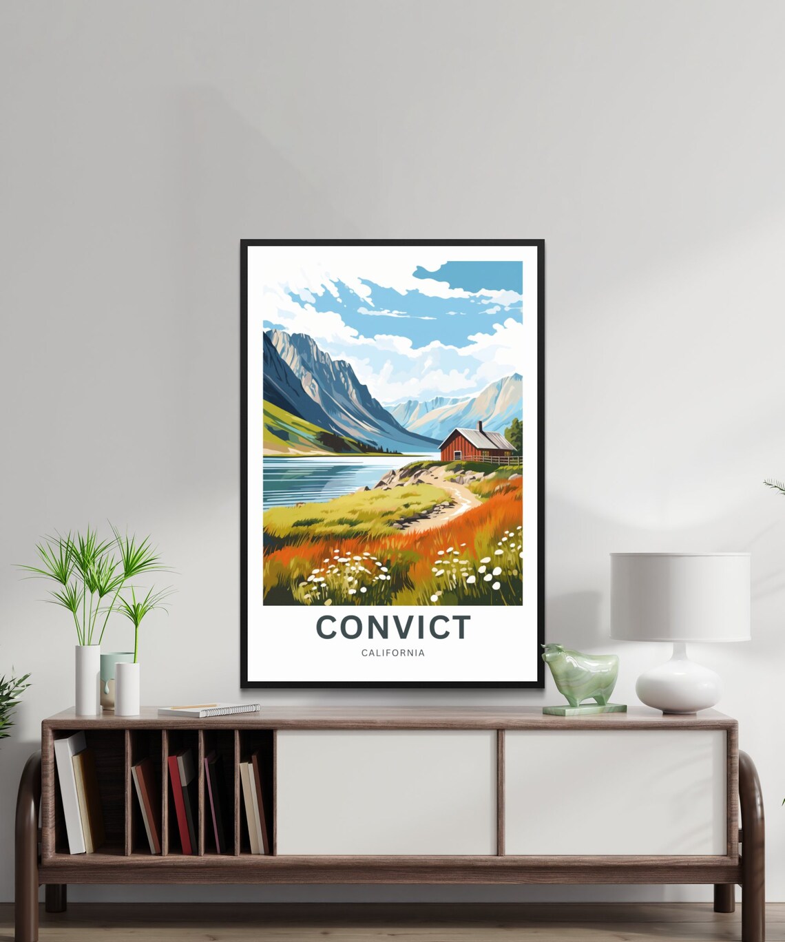 Convict Lake Travel Poster, California Wall Art - Image 2