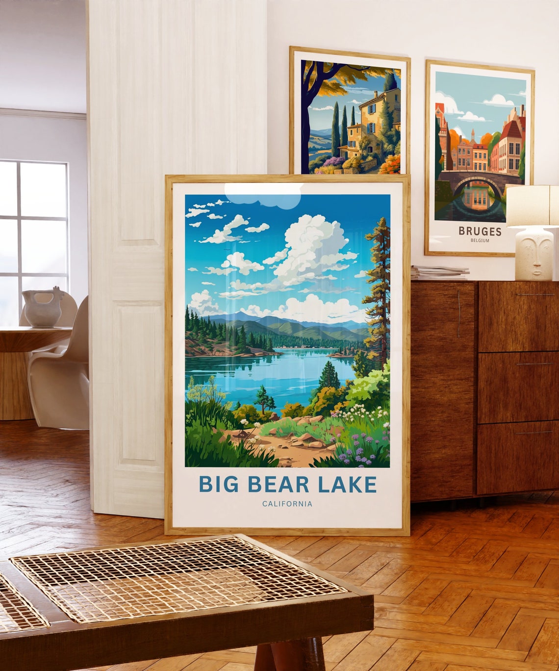 Personalized Big Bear Lake Travel Print Big Bear Lake Poster California Wall Art Framed Present Gift California Present - Image 3